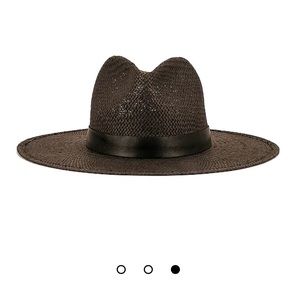 Janessa Leone - Black Straw Hat, Large